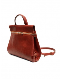 Bags online: Guidi red leather shoulder bag with external pocket