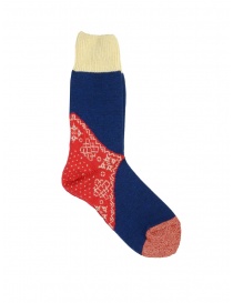 Kapital blue red and white patterned socks EK-552 RED order online