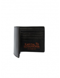 Kapital wallet in black leather with two stars