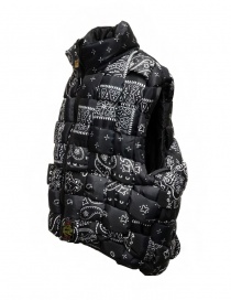 Kapital reversible padded vest in black Keel nylon