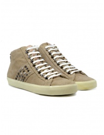 Leather Crown Studborn high studded sneakers in beige suede WLC167 20151 order online