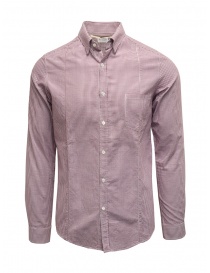 Mens shirts online: Golden Goose white and purple checked shirt