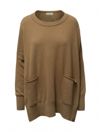 Women s knitwear online: Ma'ry'ya camel-colored wool sweater-dress