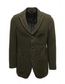 Mens suit jackets online: Sage de Cret black dark green wool jacket