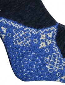 Kapital black socks with blue heel