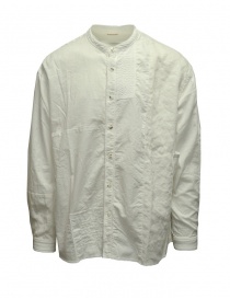 Mens shirts online: Kapital KATMANDU white shirt with Mandarin collar