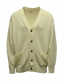 Kapital white cardigan with smiley patches on the elbows K2103KN070 ECRU order online