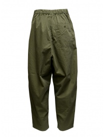 Kapital khaki ripstop trousers with side buttons