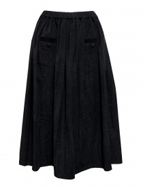 Womens skirts online: Sara Lanzi skirt in very fine ribbed black velvet