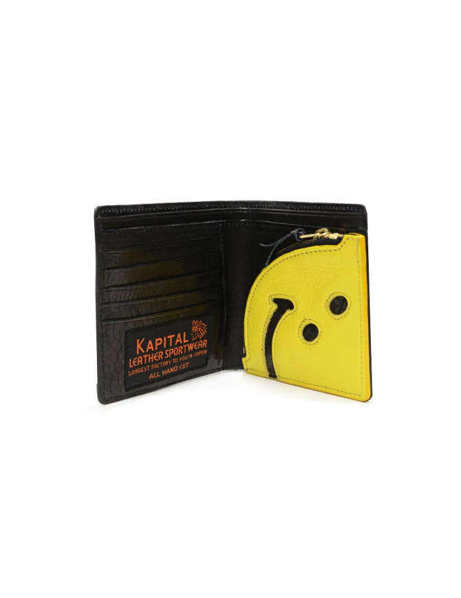 Kapital leather Rain Smile wallet in black