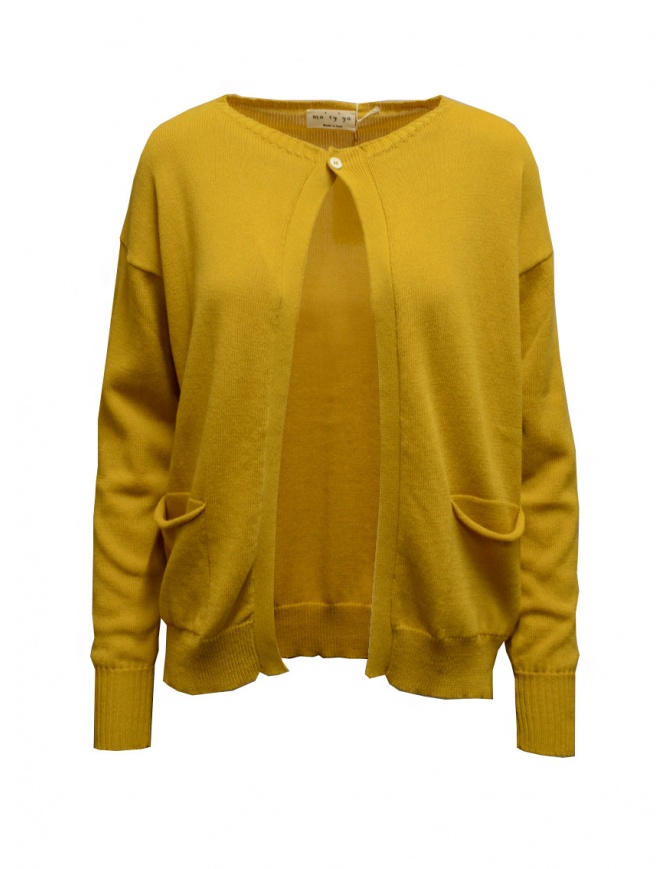 Ma'ry'ya Rebecca yellow open pullover with botton YGK038 10HONEY women s knitwear online shopping