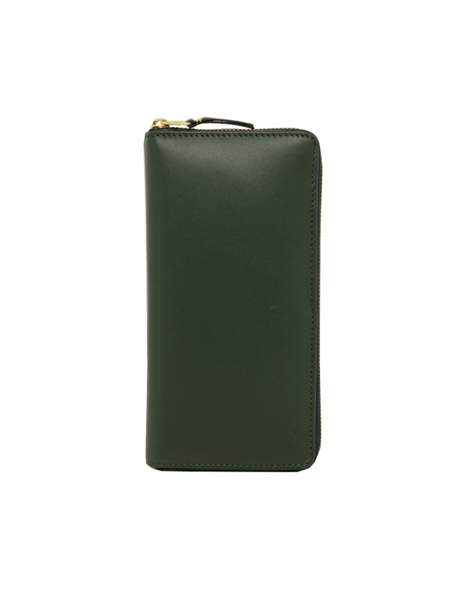 Comme des Garçon long wallet in bottle green leather SA0110 BOTTLE GREEN wallets online shopping