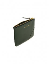 Comme des Garçons SA8100 pouch purse in bottle green leather price