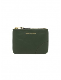 Comme des Garçons SA8100 pouch purse in bottle green leather SA8100 BOTTLE GREEN