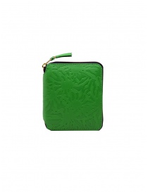 Comme des Garçons Embossed Forest green compact wallet online