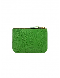 Comme des Garçons Embossed Forest green pouch purse SA8100EF buy online