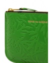 Comme des Garçons Embossed Forest green pouch purse SA8100EF GREEN EMB.FOREST SA8100EF GREEN buy online