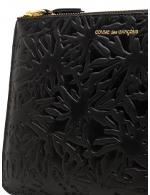 Comme des Garçons Embossed Forest black leather pouch SA5100EF buy online