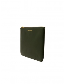 Comme des Garçons SA5100 bottle green leather pouch price