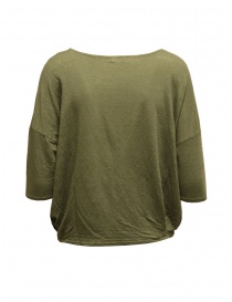 Ma'ry'ya boxy T-shirt verde militare in lino