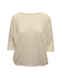 Ma'ry'ya boxy t-shirt in natural white linen YGJ095 1WHITE order online
