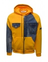 QBISM felpa con con cappuccio gialla e denim acquista online STYLE 03 YELLOW/DENIM