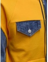 QBISM felpa con con cappuccio gialla e denim STYLE 03 YELLOW/DENIM prezzo