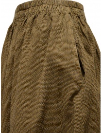 Cellar Door Greta brown checkered seersucker skirt