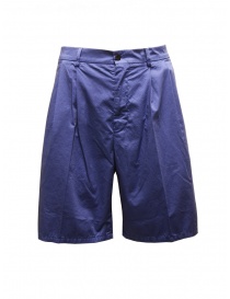 Mens trousers online: Cellar Door Lenny blue cotton bermuda shorts