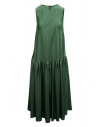 Sara Lanzi abito lungo smanicato in cupro verde acquista online SL A2 GREEN