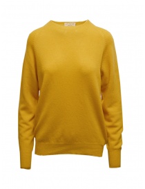 Women s knitwear online: Ma'ry'ya yellow merino wool and cashmere sweater