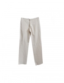 Mens trousers online: Label Under Construction light beige linen pants