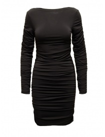 Womens dresses online: Selected Femme black gathered dress
