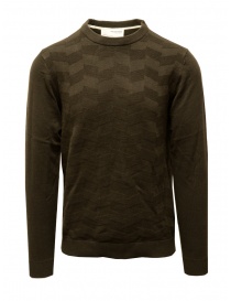 Men s knitwear online: Selected Homme brown pullover in mixed cotton