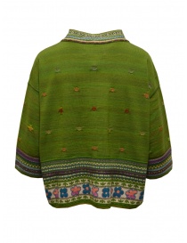 M.&Kyoko reversible green pullover with three quarter sleeves price