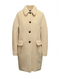 Womens coats online: Maison Lener Constante midi coat in cream color