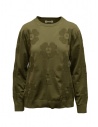 Monobi maglia verde militare con fiori 3D acquista online 11659509 F 31942 FOREST