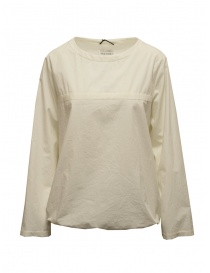 Monobi blusa in cotone bianco naturale con coulisse 11435126 F 11789 CHALK order online