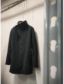Mens jackets online: Carol Christian Poell high collar parka in black color