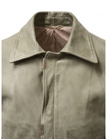 Carol Christian Poell LM/2498R giacca in pelle grigia con gomma colata giubbini uomo acquista online