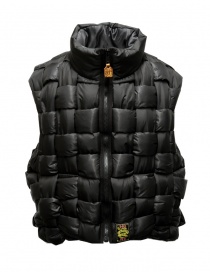 Kapital black interwoven reversible padded vest for men EK-788 BLK order online