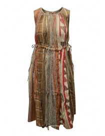 Womens dresses online: Kapital brown patchwork dress