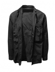 Mens shirts online: Kapital long sleeved black anorak shirt
