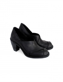 Womens shoes online: Black leather Guidi 2004 shoes