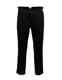 Pantaloni uomo online: Cellar Door Vent pantalone nero in lana