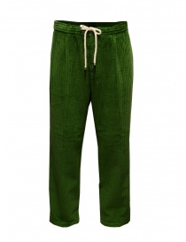 Mens trousers online: Cellar Door Paja green corduroy trousers