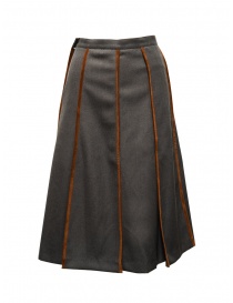 Womens skirts online: Cellar Door asphalt grey pleated midi skirt