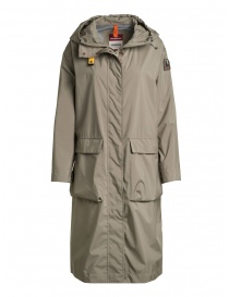 Womens jackets online: Parajumpers Cara beige long waterproof jacket
