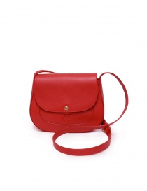 Il Bisonte little shoulder bag in red leather BSA001 PV0001 CAST.ROSA RE343 order online