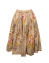 Casey Casey gonna midi in lino beige a fiori rosa e gialli acquista online 20FJ153 FLOWER